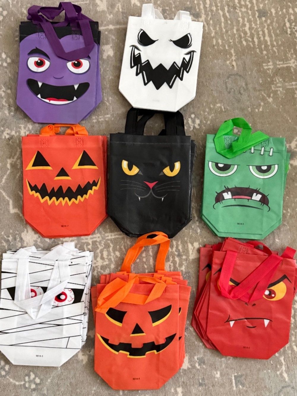 Halloween Tote Bags - Trick or Treat Bags - Party Favors - 74 Count